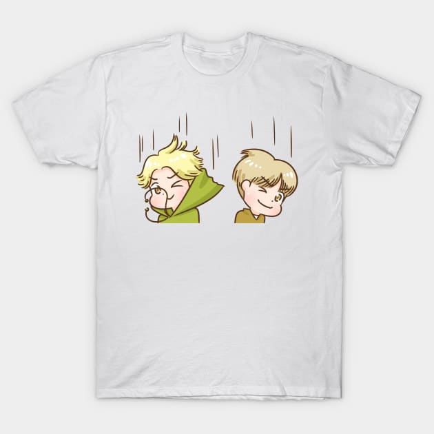 Jimin & Taehyung Run BTS T-Shirt by Oricca